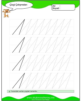 okul öncesi çizgi çalışma sayfaları